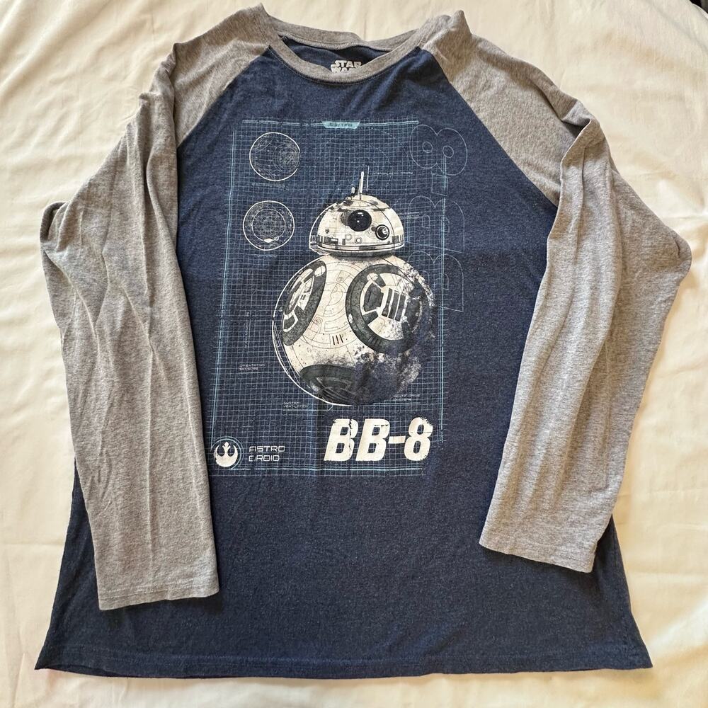 Star Wars The Force Awakens BB-8 Long‎ Sleeve T-Shirt Size 2XL -EUC